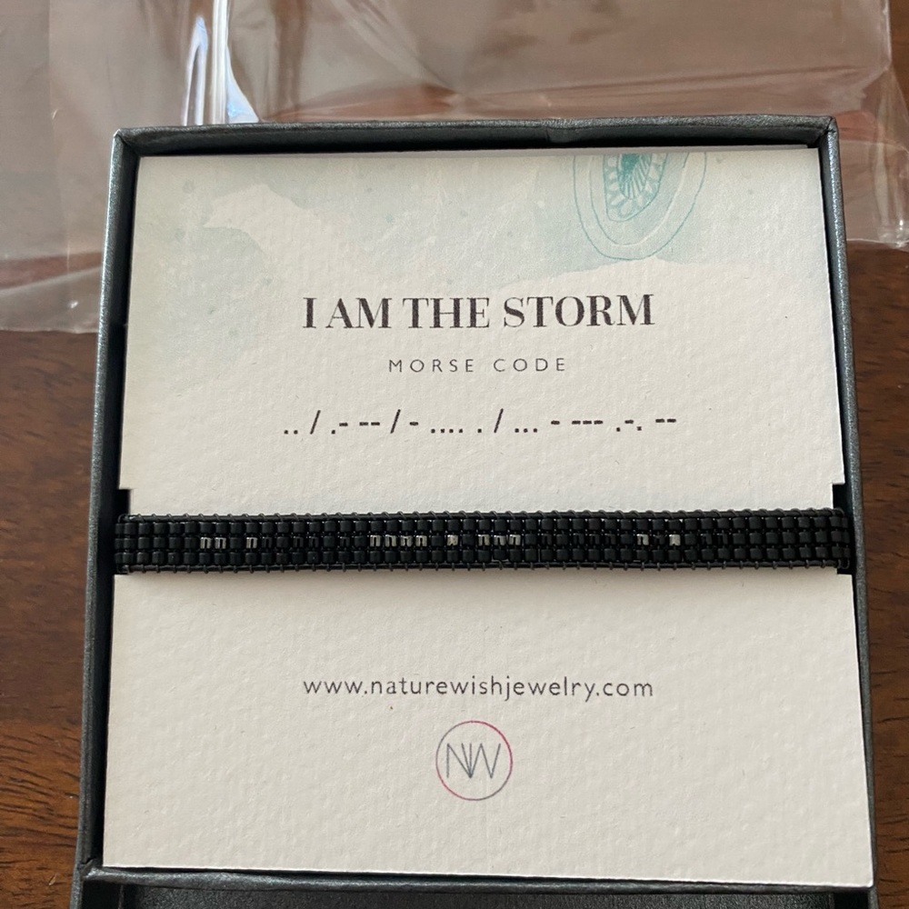 NWT Morse Code Message Bracelet “I am the storm” by MINTUCHI